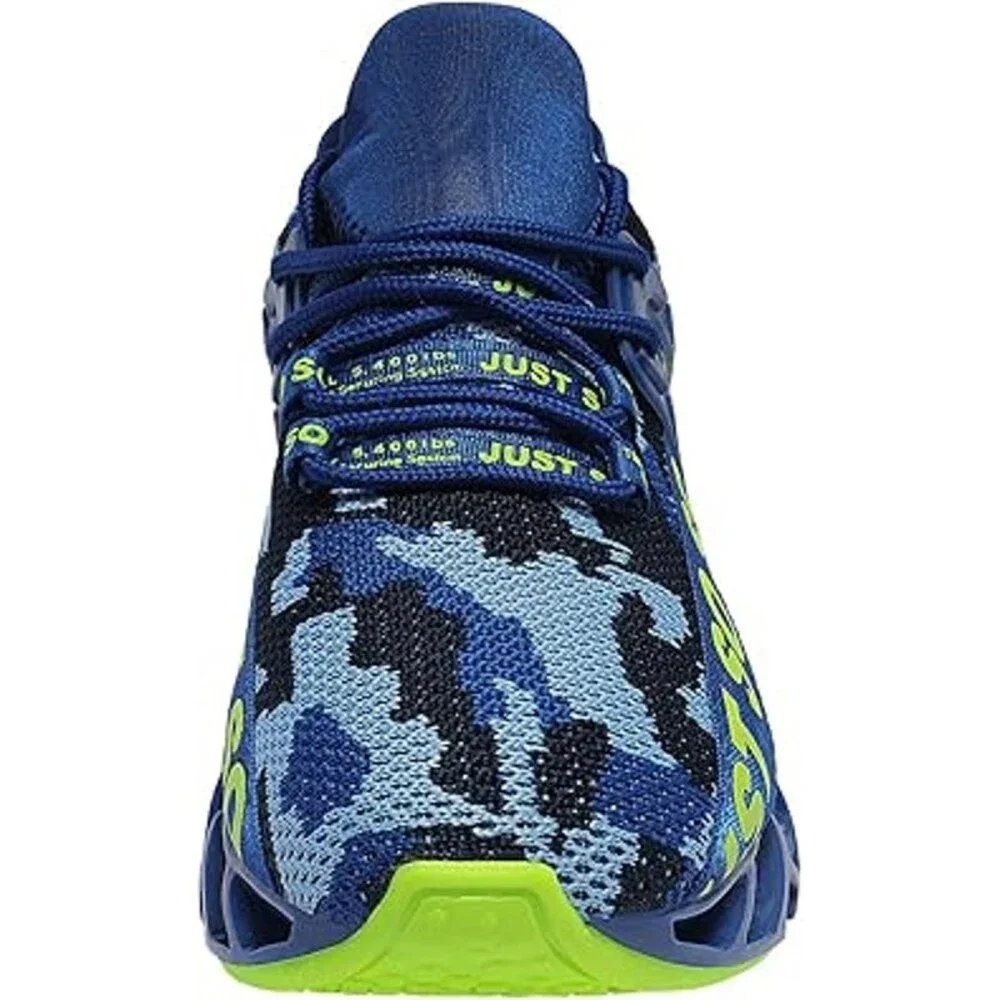 New Cokafil Mens Size 8 Blue Lace Up Blace Running Walking Athletic Shoes